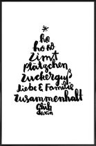 JUNIQE - Poster in kunststof lijst Tannenbaum -40x60 /Wit & Zwart