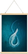 JUNIQE - Posterhanger Gliding -20x30 /Blauw