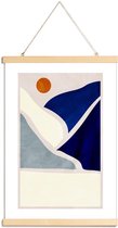 JUNIQE - Posterhanger Collage -30x45 /Blauw & Ivoor