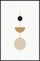 JUNIQE - Poster met kunststof lijst Pendulum gouden -20x30 /Goud &