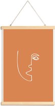 JUNIQE - Posterhanger Perspective -30x45 /Bruin & Oranje