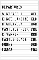 JUNIQE - Poster in kunststof lijst Bestemmingen van Game of Thrones