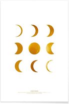 JUNIQE - Poster Lunar gouden -13x18 /Goud & Wit