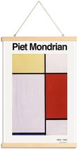 JUNIQE - Posterhanger Mondrian - Composition -20x30 /Geel & Ivoor