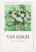 JUNIQE - Poster in houten lijst van Gogh - Still Life: Vase with Pink