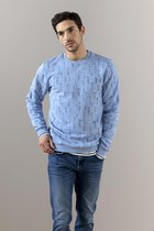 Sissy-Boy - Lichtblauwe sweater met all over print