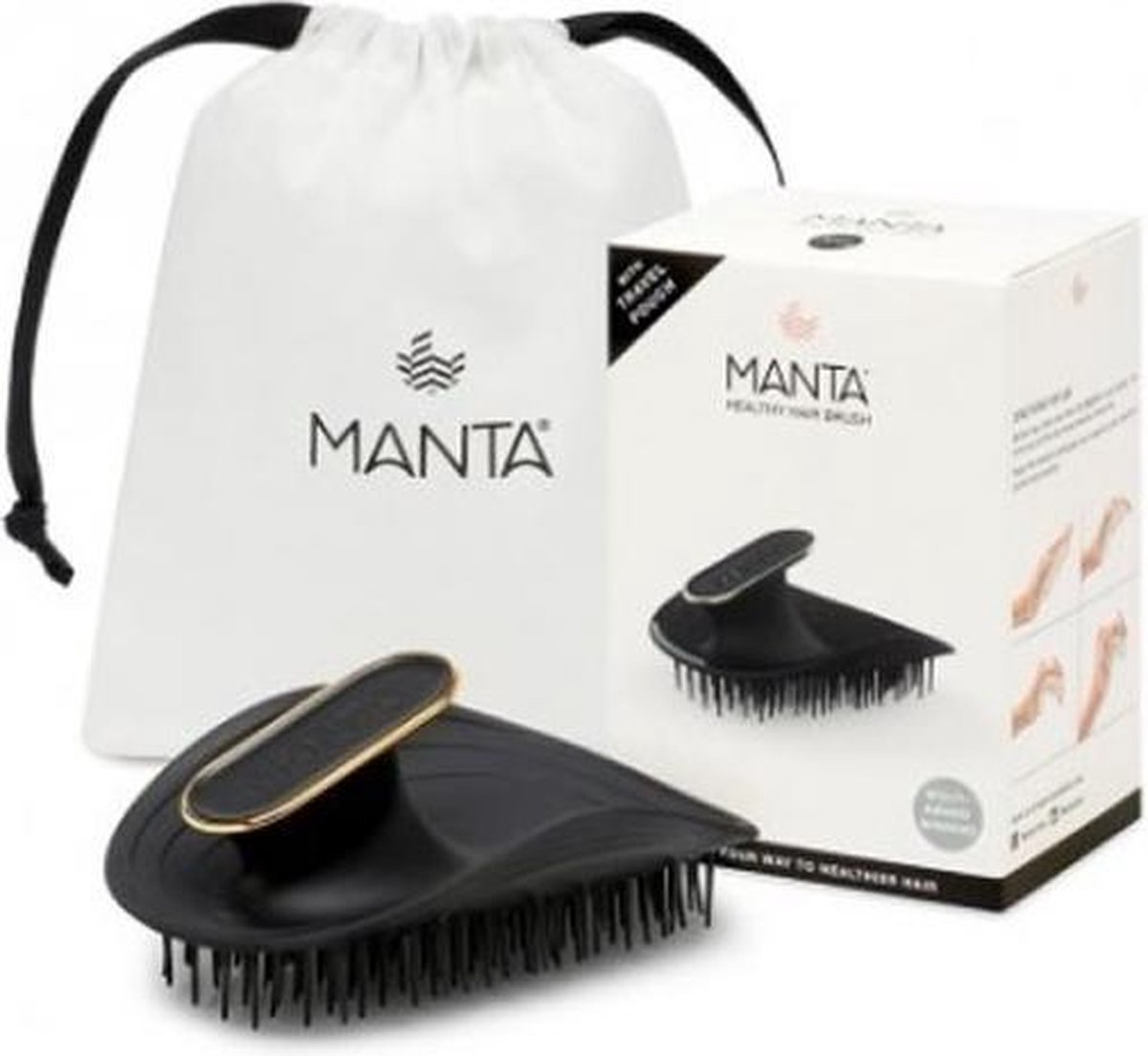 Gladmakende borstel Healthy Hair Brush Manta