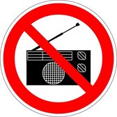Radio's verboden sticker 400 mm