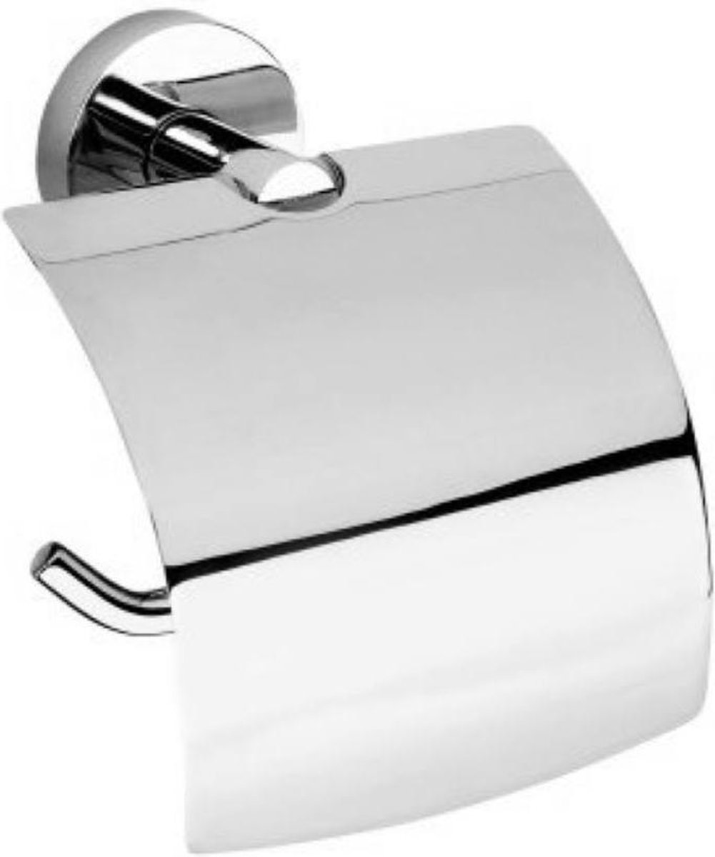 Toiletrolhouder Sapho X-Round 14.5x15.5 cm met Klep Chroom