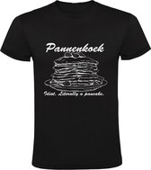 Pannenkoek Heren t-shirt | eten | sukkel | prutser | grappig | cadeau | Zwart