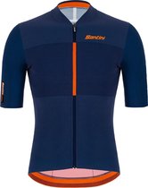 Santini Fietsshirt Korte mouwen Blauw Heren - Redux Istinto S/S Jersey Nautica Blue - 2XL