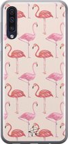 Samsung Galaxy A50 siliconen hoesje - Flamingo - Soft Case Telefoonhoesje - Roze - Print