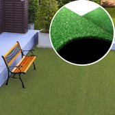 Tapiso Fresh Garden Kunstgras Groen 6mm Balkon Tuin Terras Grastapijt Maat- 400x400