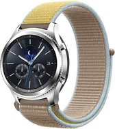 Nylon Smartwatch bandje - Geschikt voor  Samsung Gear S3 nylon band - camel - Strap-it Horlogeband / Polsband / Armband