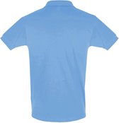SOLS Heren Perfect Pique Korte Mouw Poloshirt (Hemelsblauw)