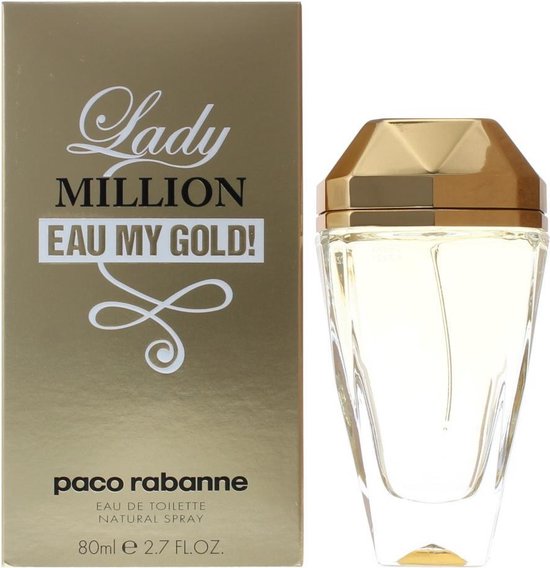 Paco Rabanne Lady Million EAU MY GOLD 80 ml - Eau de Toilette - Damesparfum |