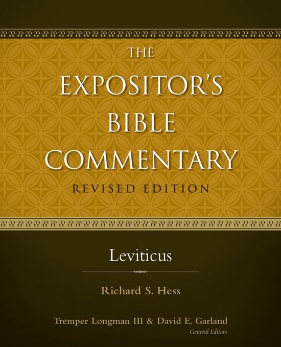 De kaft van The Expositor's Bible Commentary: Leviticus, Revised Edition. Goudkleurig met een patroon.