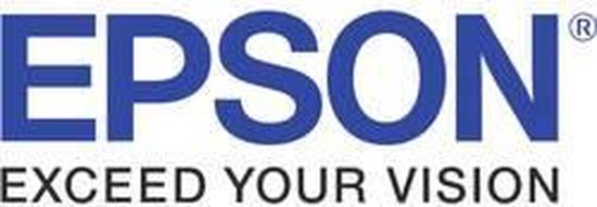 Epson logo met slogan 'EXCEED YOUR VISION'.