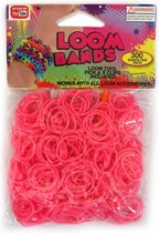 Loom Zakje met 300 Roze Elastiekjes en 11 S-Clips