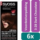 Syoss Colors - 3-28 Dark Chocolate - Haarverf - 6 stuks - Voordeelverpakking