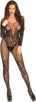 Leg avenue - erotische jurk - bodysuit - met zwart patroon - one maat