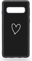 Heart in black Telefoonhoesje - Samsung Galaxy S10