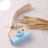 1pc houten modecamera - montessori-speelgoed voor kinderen - blauwe camera [blauwe camera]