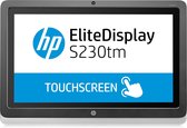 HP EliteDisplay S230tm 23" 1920 x 1080Pixels Multi-touch Tafelblad Zwart, Zilver