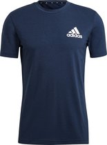 adidas - Motion Tee - Sportshirt met Mesh Achterkant - M - Blauw