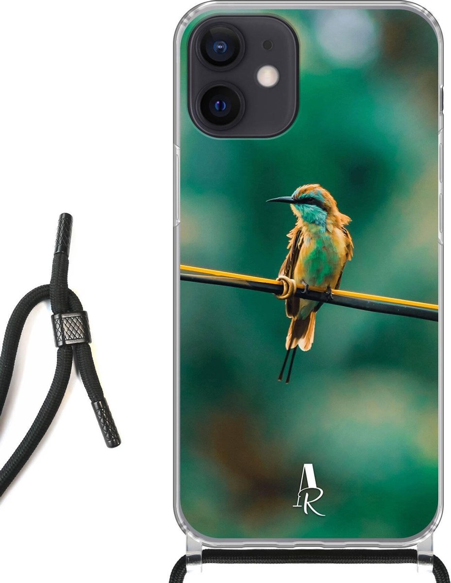 iPhone 12 Mini hoesje met koord - Color Bird