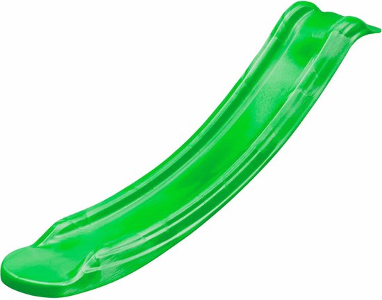 Appelgroene glijbaan van 1,2 meter met een golvend uiteinde.