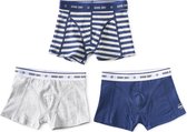 Little Label Onderbroeken Jongens - 3 Stuks -Maat 158-164 - Boxershorts - Grijs, Blauw - Zachte BIO Katoen