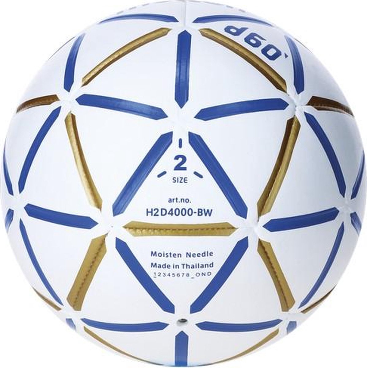 MOLTEN Ballon Handball D60 Taille 1 – Sans Résine, Blanc/bleu/doré – Idéal Enfants Débutants