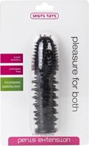 Thrilling Silicone Penis Extension - Black - Sleeves