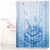 Relaxdays douchegordijn waterdruppels 180 x 180 cm - anti-schimmel badkamer gordijn - bad