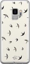 Samsung Galaxy S9 siliconen hoesje - Vogels / Birds - Soft Case Telefoonhoesje - Beige - Print
