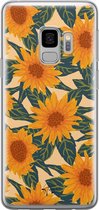 Samsung Galaxy S9 siliconen hoesje - Zonnebloemen - Soft Case Telefoonhoesje - Geel - Bloemen
