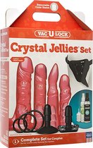 Crystal Jellies Set - Pink - Strap On Dildos - Kits