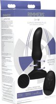 Slim M Curved Rimming Plug with Remote Control - Black - Butt Plugs & Anal Dildos - Anal Vibrators
