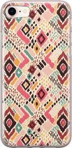 iPhone SE 2020 hoesje - Boho vibes - Soft Case Telefoonhoesje - Print - Multi