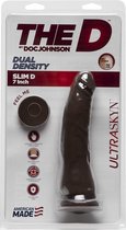 The D - Thin D - 7 Inch Ultraskyn - Chocolate - Realistic Dildos