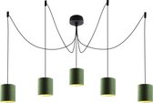 Olucia Kristy - Plafondlamp - Goud/Groen - E27