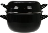 Mosselpan - Mosselpot - Zwart - Elektrisch & Gas - Ø 24cm5l