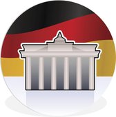 Illustration de la porte de Brandebourg devant le drapeau allemand Assiette  en... | bol.com