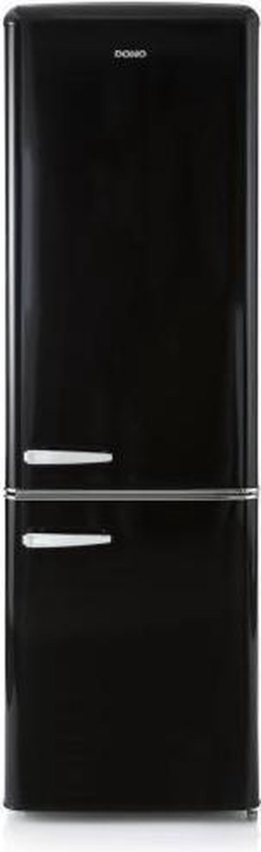 Domo DO982RKZ - Combiné réfrigérateur-congélateur - Retro - 181 + 63L - A  ++ - Zwart | bol.com