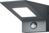 LED Tuinverlichting met Bewegingssensor - Buitenlamp - Trion Nilsona - Wand - 8W - Warm Wit 3000K - Vierkant - Mat Antraciet - Aluminium - BSE