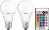 OSRAM Doos met 2 STERREN LED-lampen + Std RGBW variabel radiatordepot - 9W equivalent aan 60W E27 - Warm wit