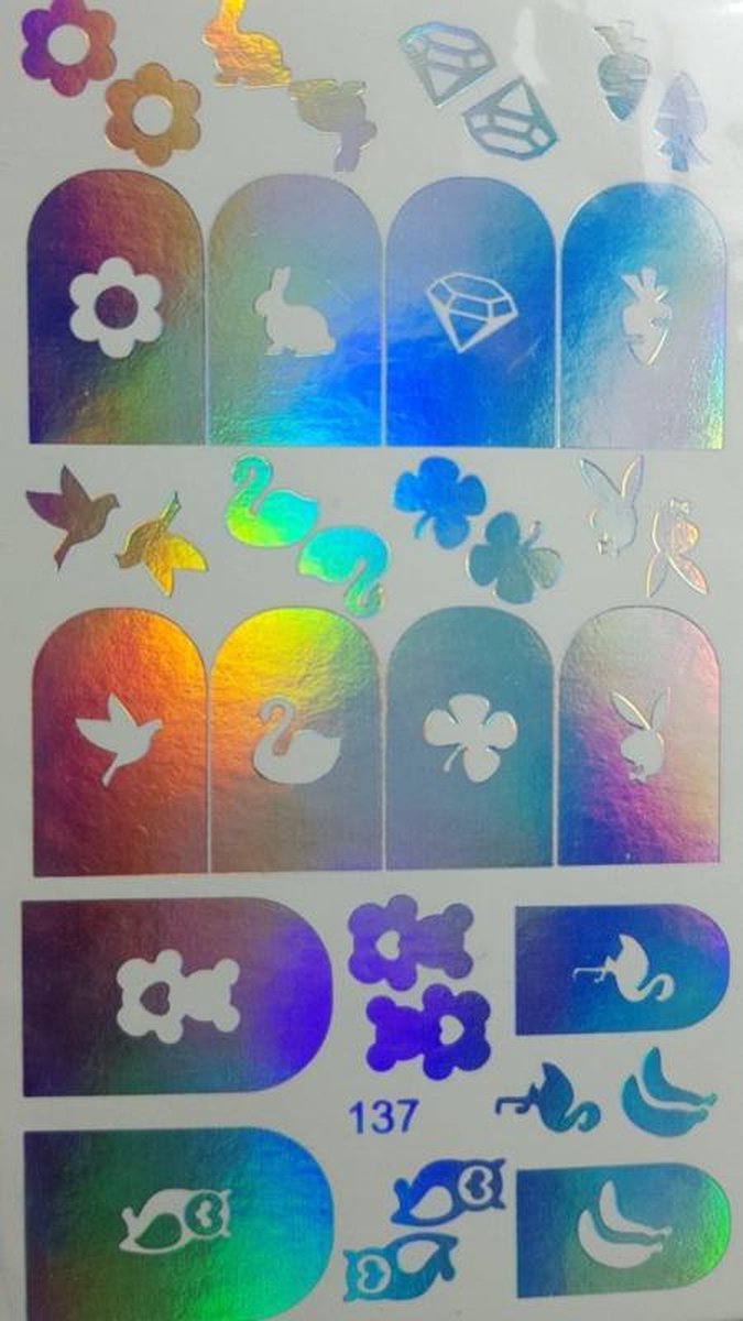 Goedkoopste Korneliya Folie Decal 137 Holografisch Zilver