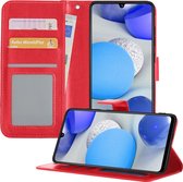 Samsung A42 Hoesje Book Case Hoes - Samsung Galaxy A42 Hoesje Case Portemonnee Cover - Samsung A42 Hoes Wallet Case Hoesje - Rood