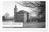 Walljar - Kasteel Bouvigne II - Zwart wit poster